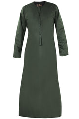 Dark Green - Authentic Omani Stitch Thobe for Men – Traditional Gulf Style