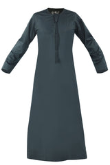 Light Pewter - Authentic Omani Stitch Thobe for Men – Traditional Gulf Style