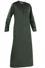 Dark Green - Authentic Omani Stitch Thobe for Men – Traditional Gulf Style