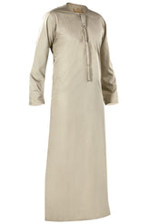 Slate - Authentic Omani Stitch Thobe for Men – Traditional Gulf Style