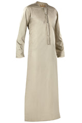 Slate - Authentic Omani Stitch Thobe for Men – Traditional Gulf Style