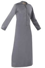 Ash Light - Authentic Omani Stitch Thobe for Men – Traditional Gulf Style