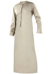 Slate - Authentic Omani Stitch Thobe for Men – Traditional Gulf Style