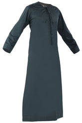 Light Pewter - Authentic Omani Stitch Thobe for Men – Traditional Gulf Style