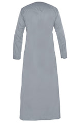 Omani Embroidery Thobe for Sale UK With Tassel color Light Heather Buy Royal Premium Fabric Gulf Style for Jummah Namaz, Eid Prayer