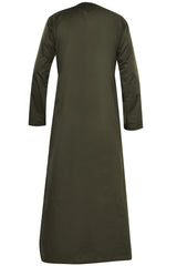 Brown - Authentic Omani Stitch Thobe for Men – Traditional Gulf Style