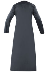 Pewter - Authentic Omani Stitch Thobe for Men – Traditional Gulf Style