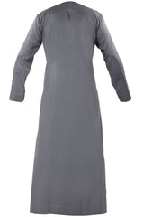 Ash Light - Authentic Omani Stitch Thobe for Men – Traditional Gulf Style
