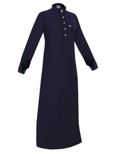 Cufflink thobes are traditional garments worn by Arabs, known for their distinctive design and comfort Navy Blue