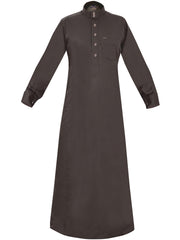 Cufflink thobes are traditional garments worn by Arabs, known for their distinctive design and comfort Brown