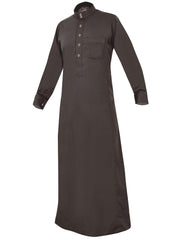 Cufflink thobes are traditional garments worn by Arabs, known for their distinctive design and comfort Brown