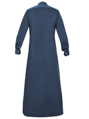 Cufflink thobes are traditional garments worn by Arabs, known for their distinctive design and comfort Patrole Blue