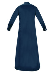 Shirt thobes are traditional garments worn by Arabs, known for their distinctive design and comfort Petrol Blue