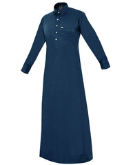 Shirt thobes are traditional garments worn by Arabs, known for their distinctive design and comfort Petrol Blue