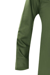 Green - Omani Thobe Design 4 Premium Fabric Embroidered With Tassel For Any Occasion