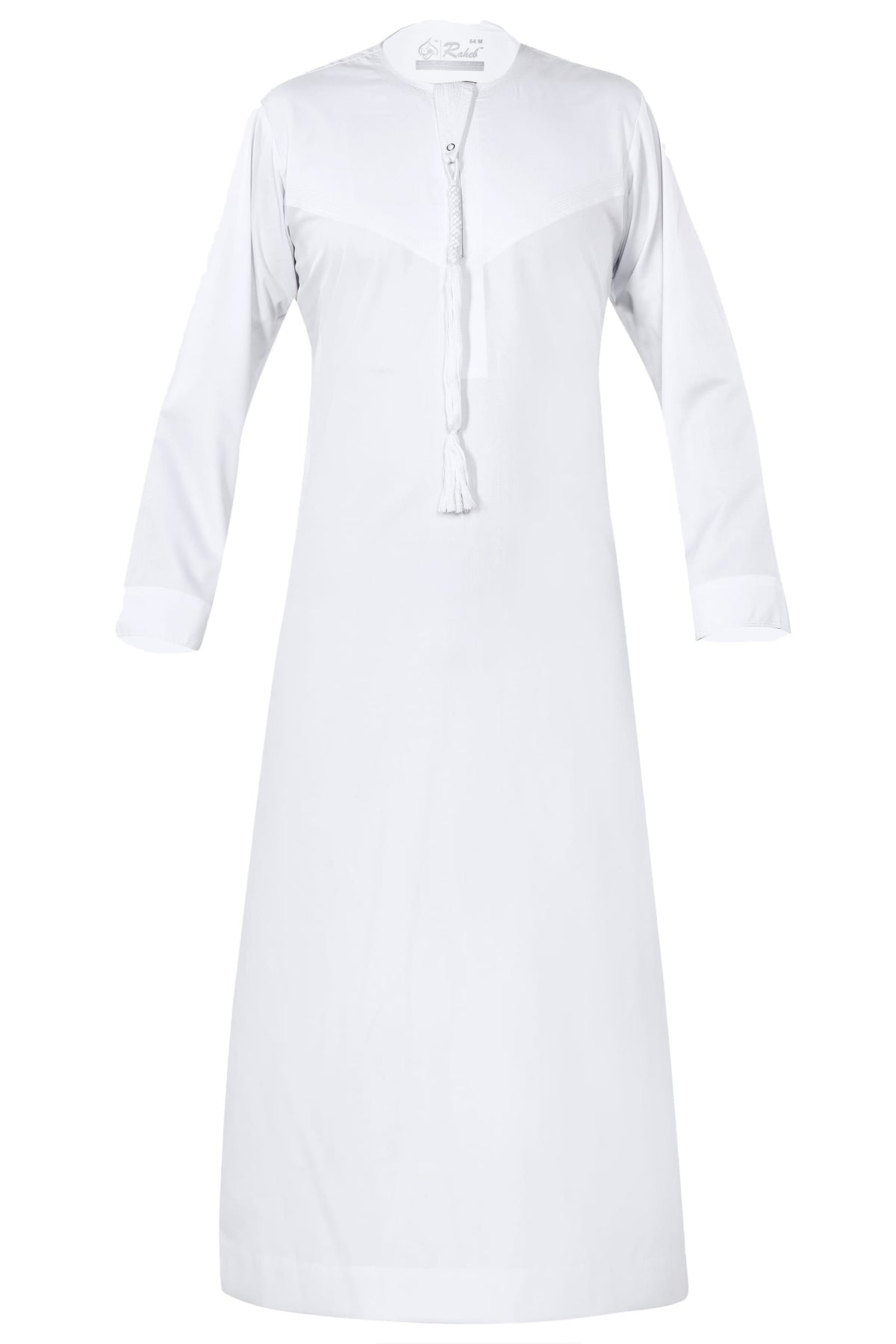 White - Authentic Omani Stitch Thobe for Men – Traditional Gulf Style