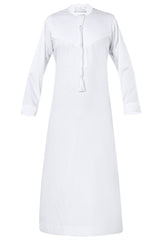White - Authentic Omani Stitch Thobe for Men – Traditional Gulf Style