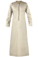 Slate - Authentic Omani Stitch Thobe for Men – Traditional Gulf Style
