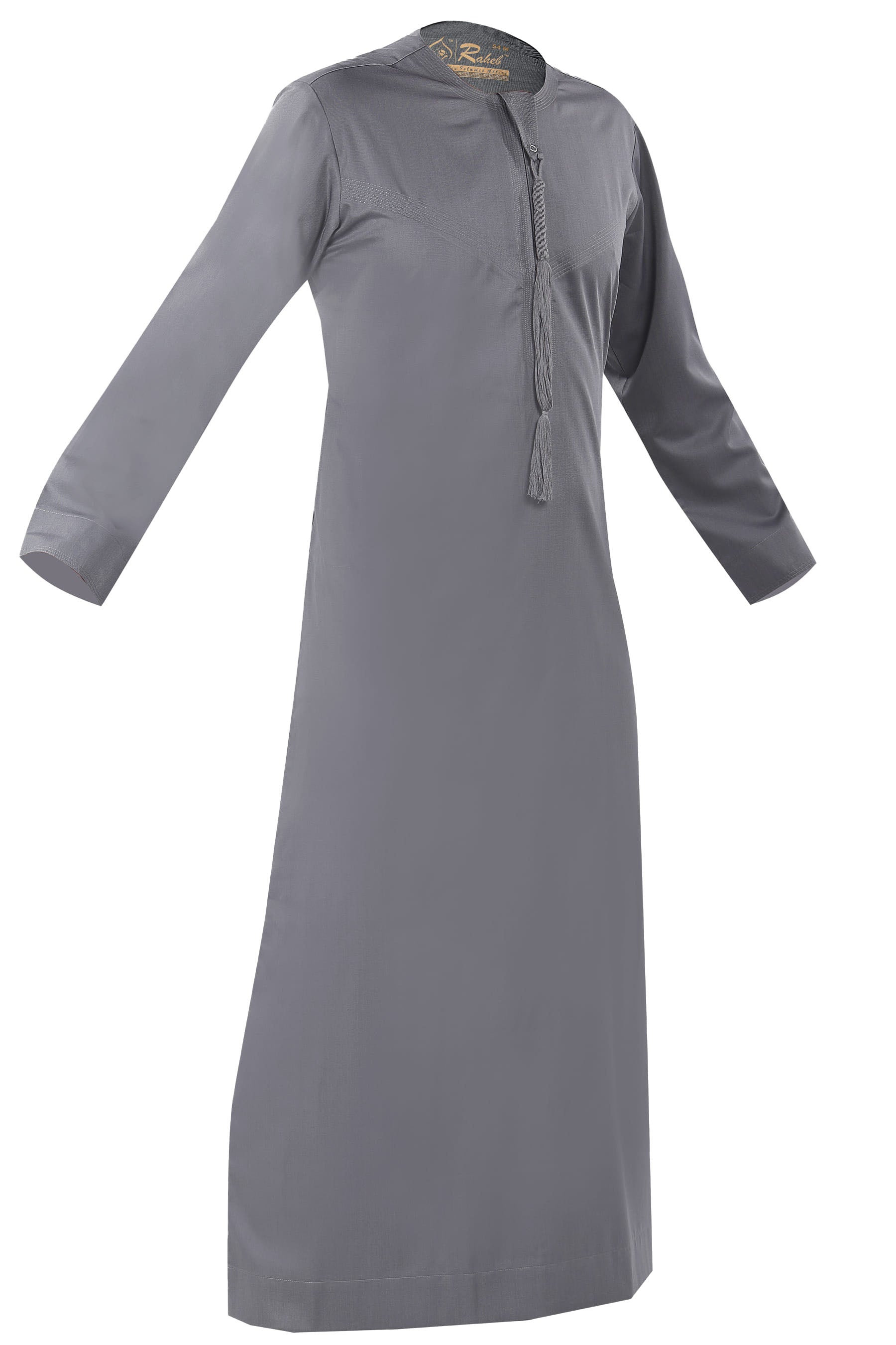 Ash Light - Authentic Omani Stitch Thobe for Men – Traditional Gulf Style