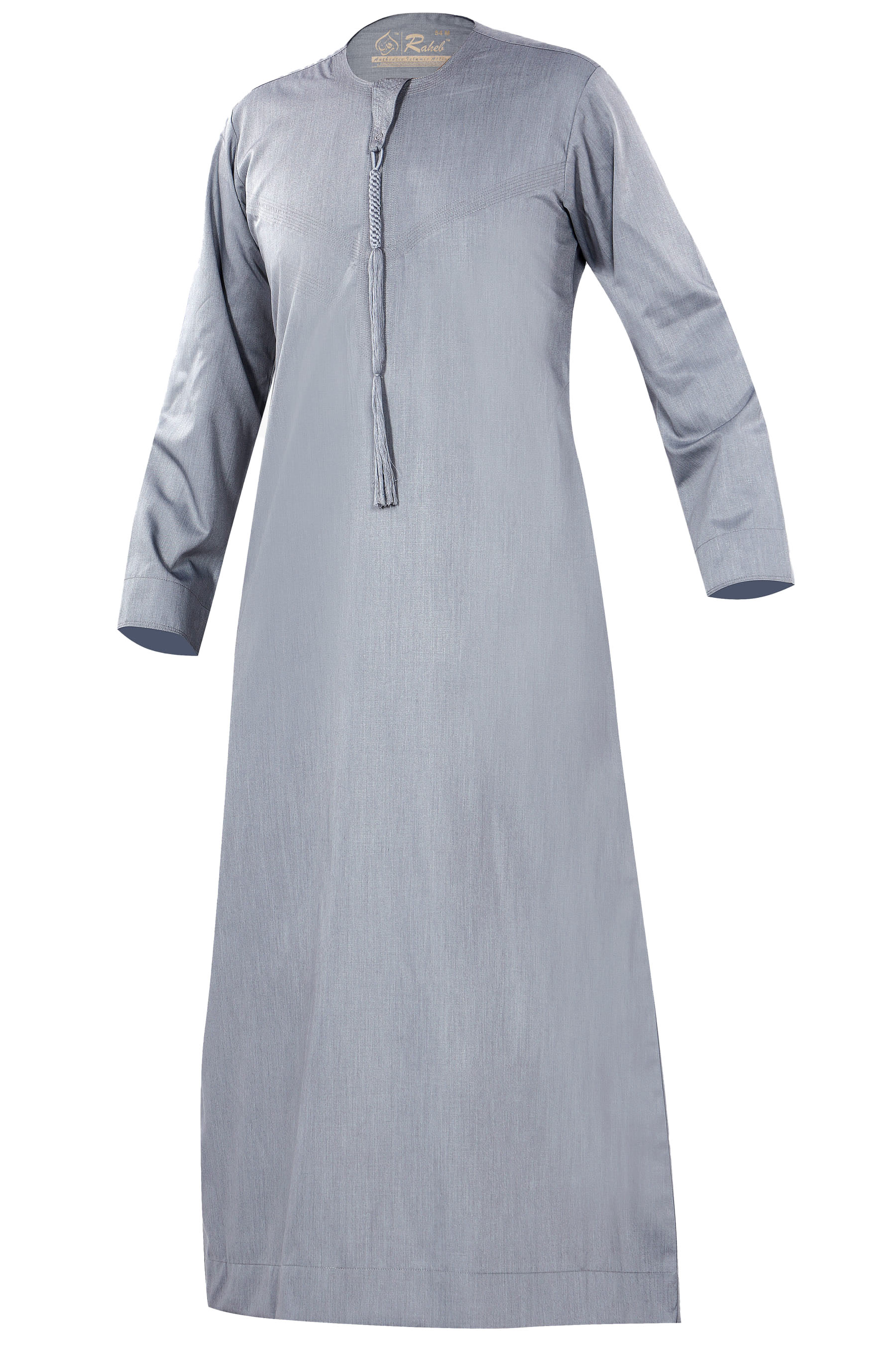 Heather Grey - Authentic Omani Stitch Thobe for Men – Traditional Gulf Style