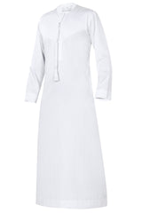 White - Authentic Omani Stitch Thobe for Men – Traditional Gulf Style