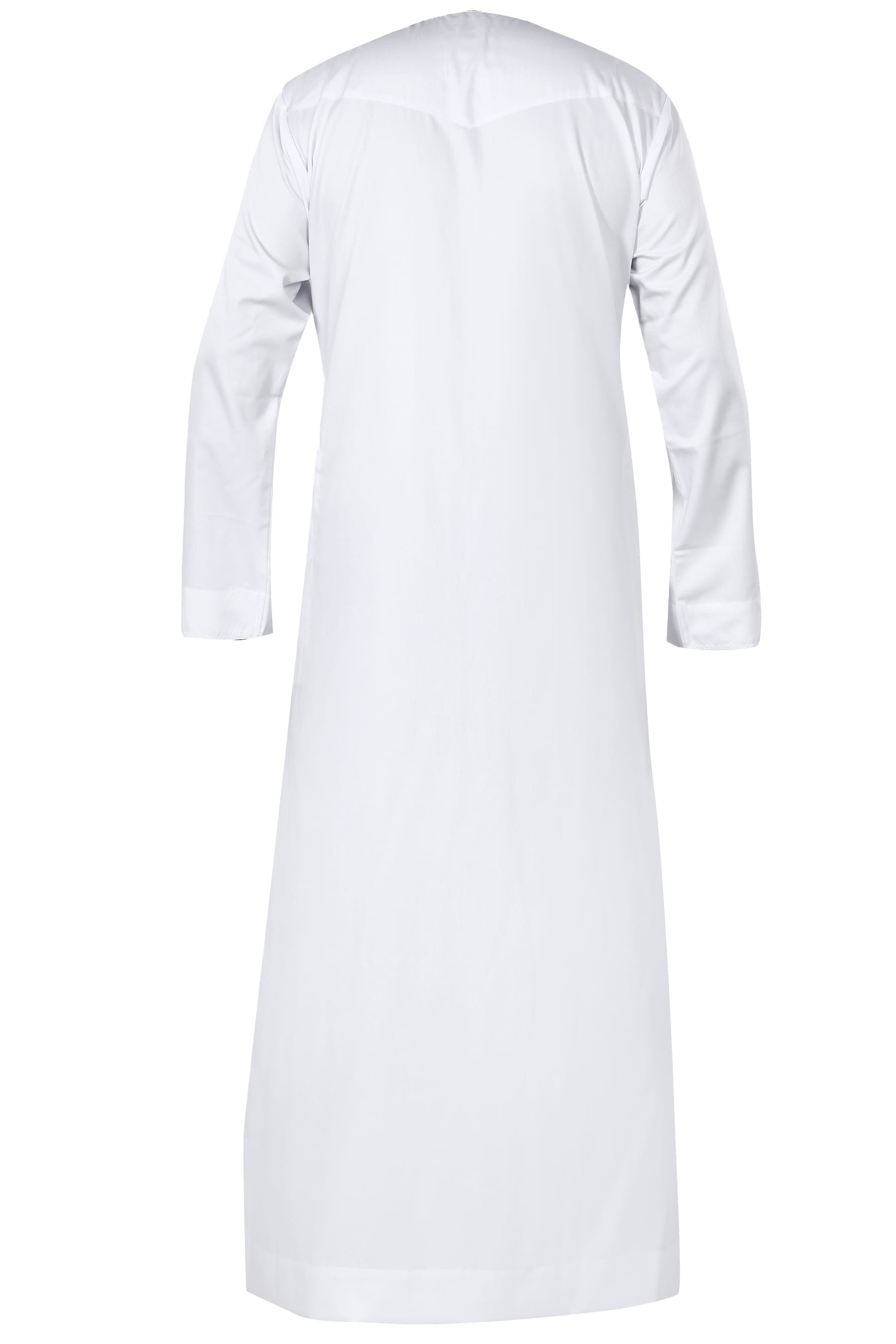 White - Authentic Omani Stitch Thobe for Men – Traditional Gulf Style