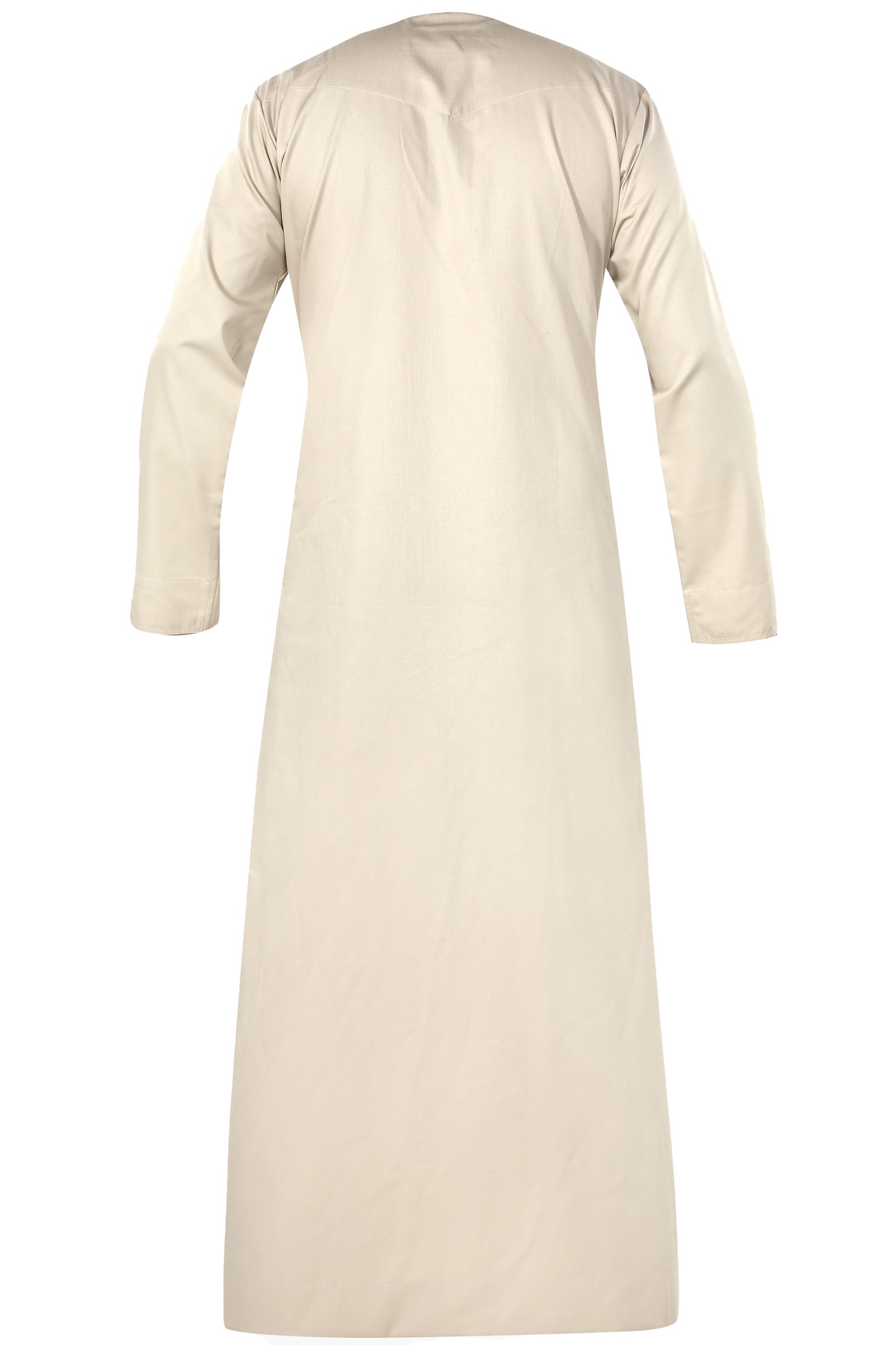 Khaki - Authentic Omani Stitch Thobe for Men – Traditional Gulf Style
