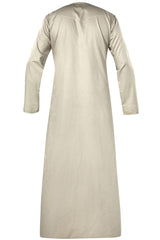 Slate - Authentic Omani Stitch Thobe for Men – Traditional Gulf Style
