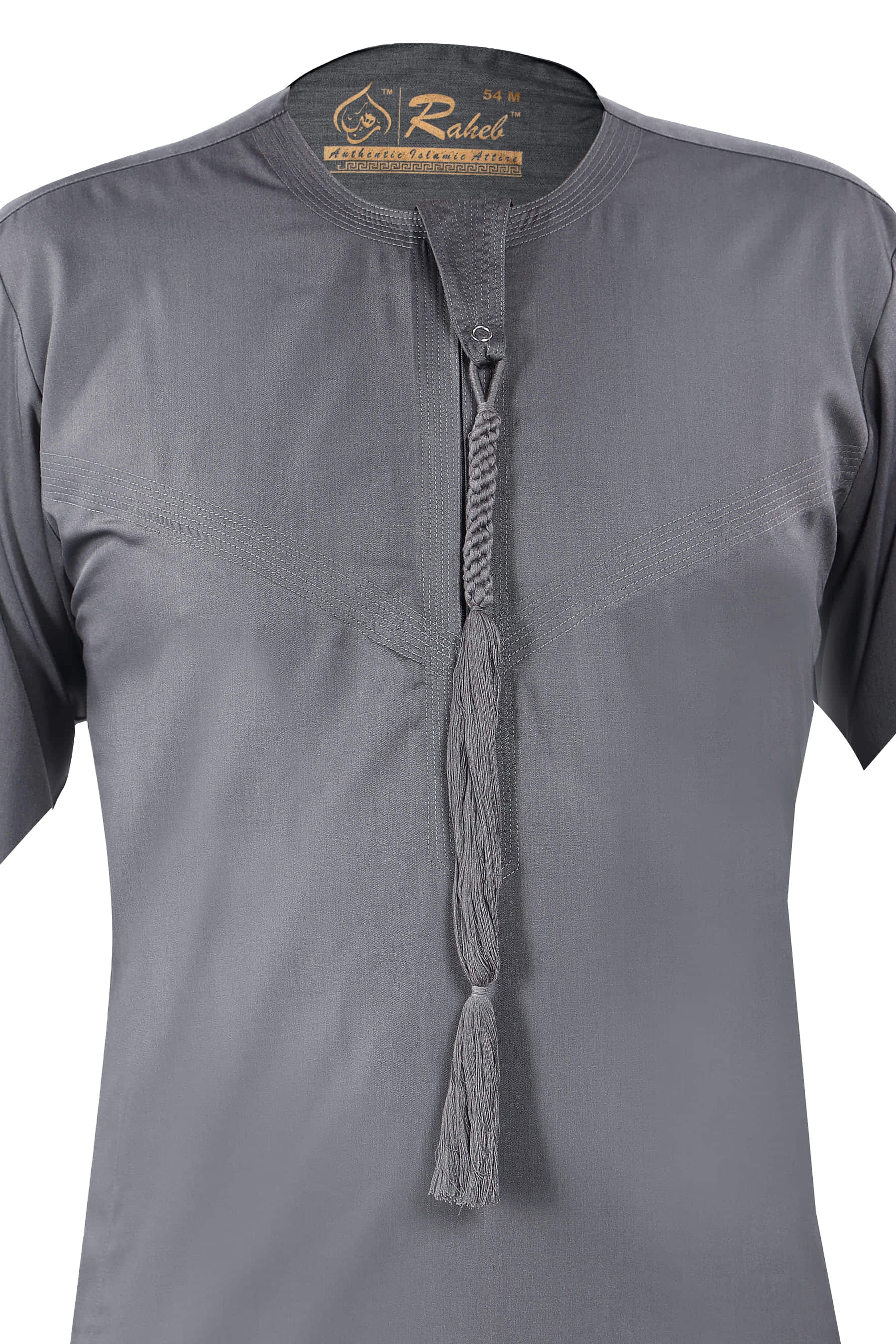 Ash Light - Authentic Omani Stitch Thobe for Men – Traditional Gulf Style