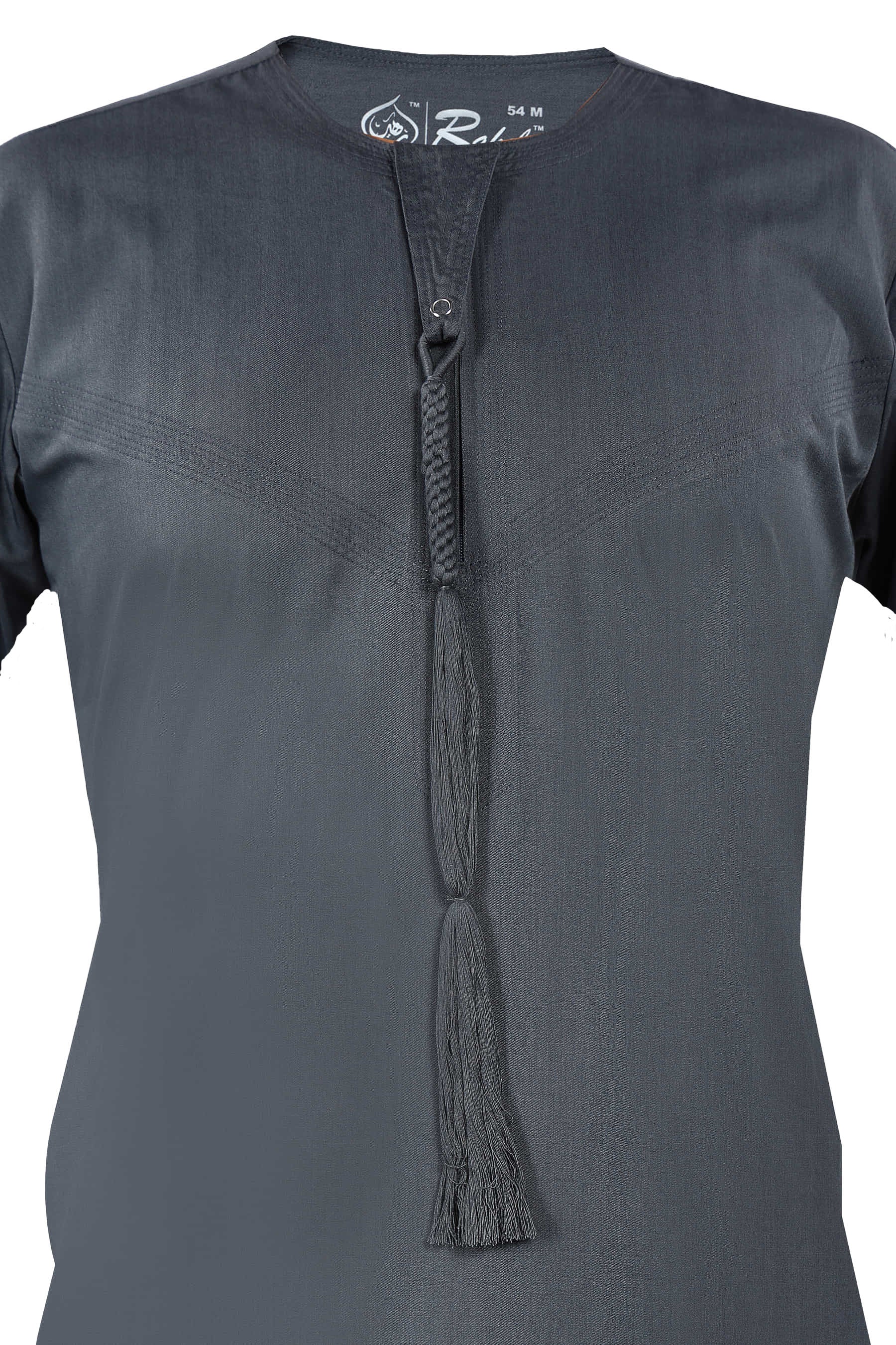 Grey - Authentic Omani Stitch Thobe for Men – Traditional Gulf Style