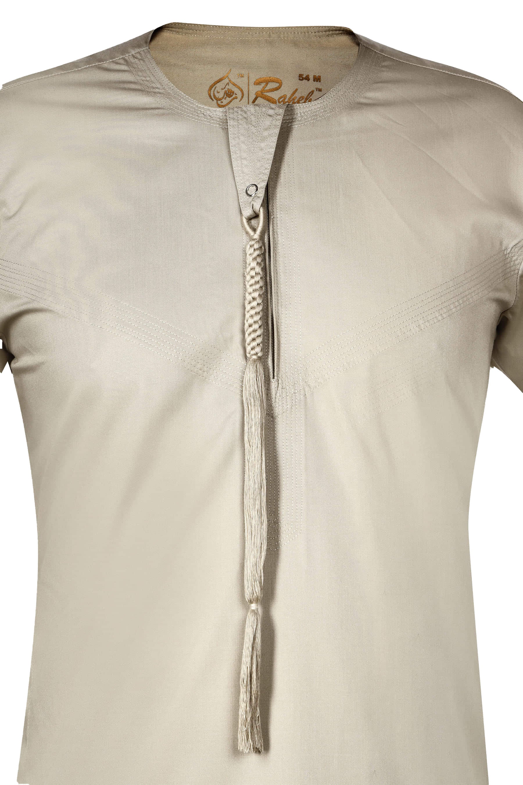 Slate - Authentic Omani Stitch Thobe for Men – Traditional Gulf Style