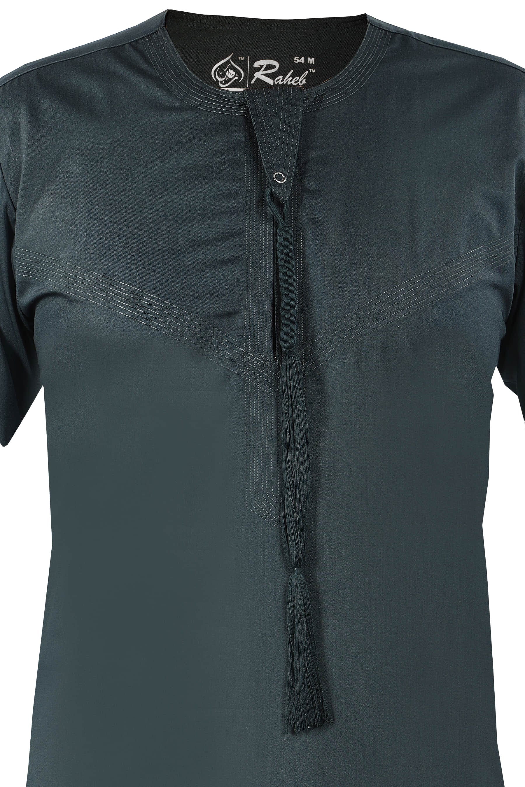 Light Pewter - Authentic Omani Stitch Thobe for Men – Traditional Gulf Style
