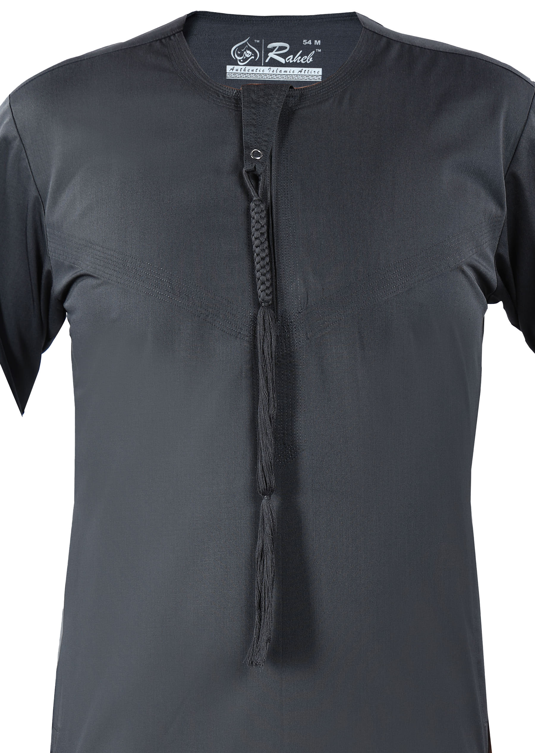 Pewter - Authentic Omani Stitch Thobe for Men – Traditional Gulf Style