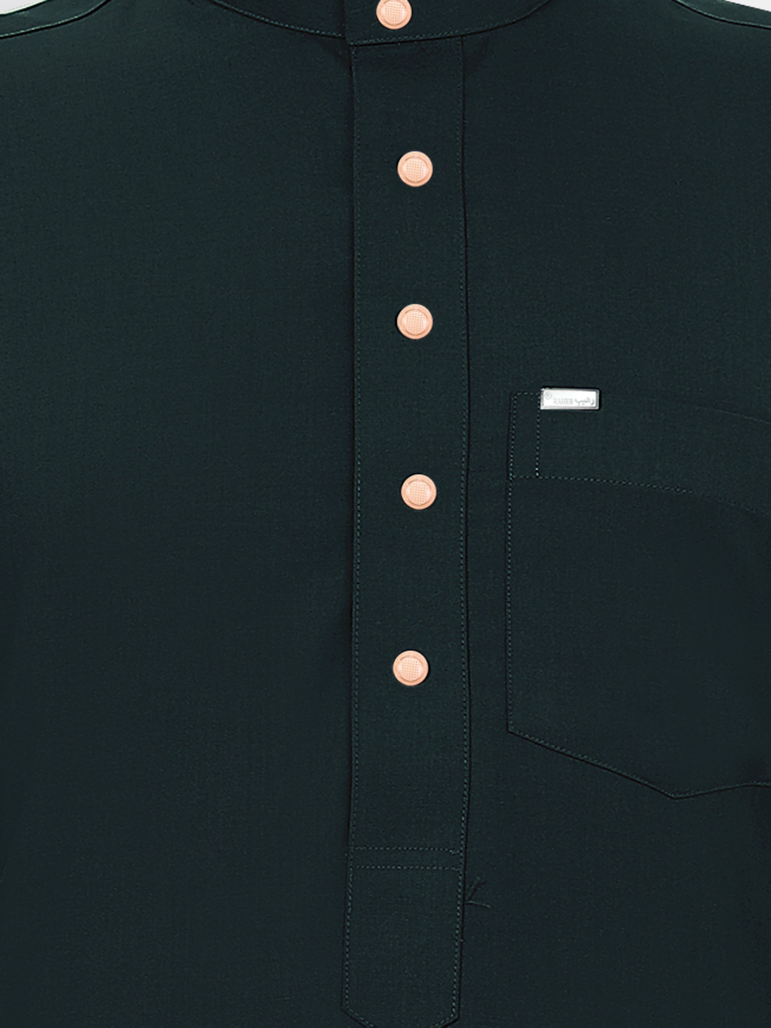 Cufflink thobes are traditional garments worn by Arabs, known for their distinctive design and comfort Military Green