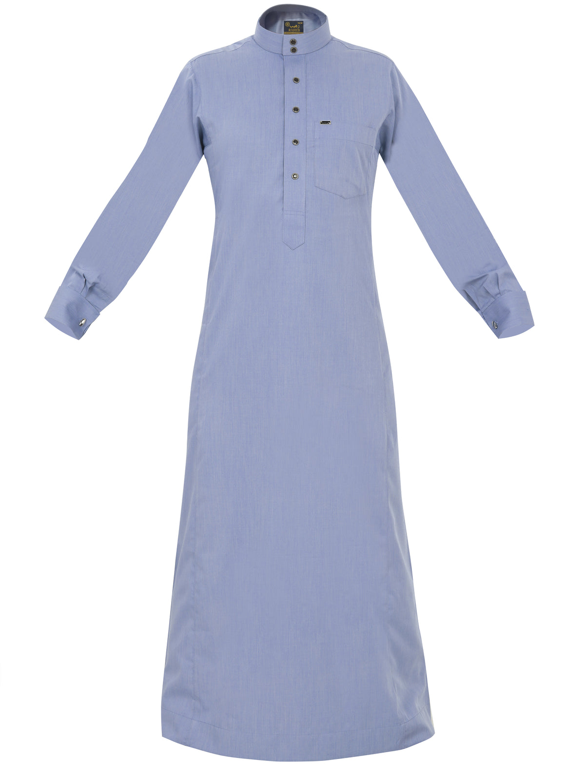 Cufflink thobes are traditional garments worn by Arabs, known for their distinctive design and comfort Sky blue