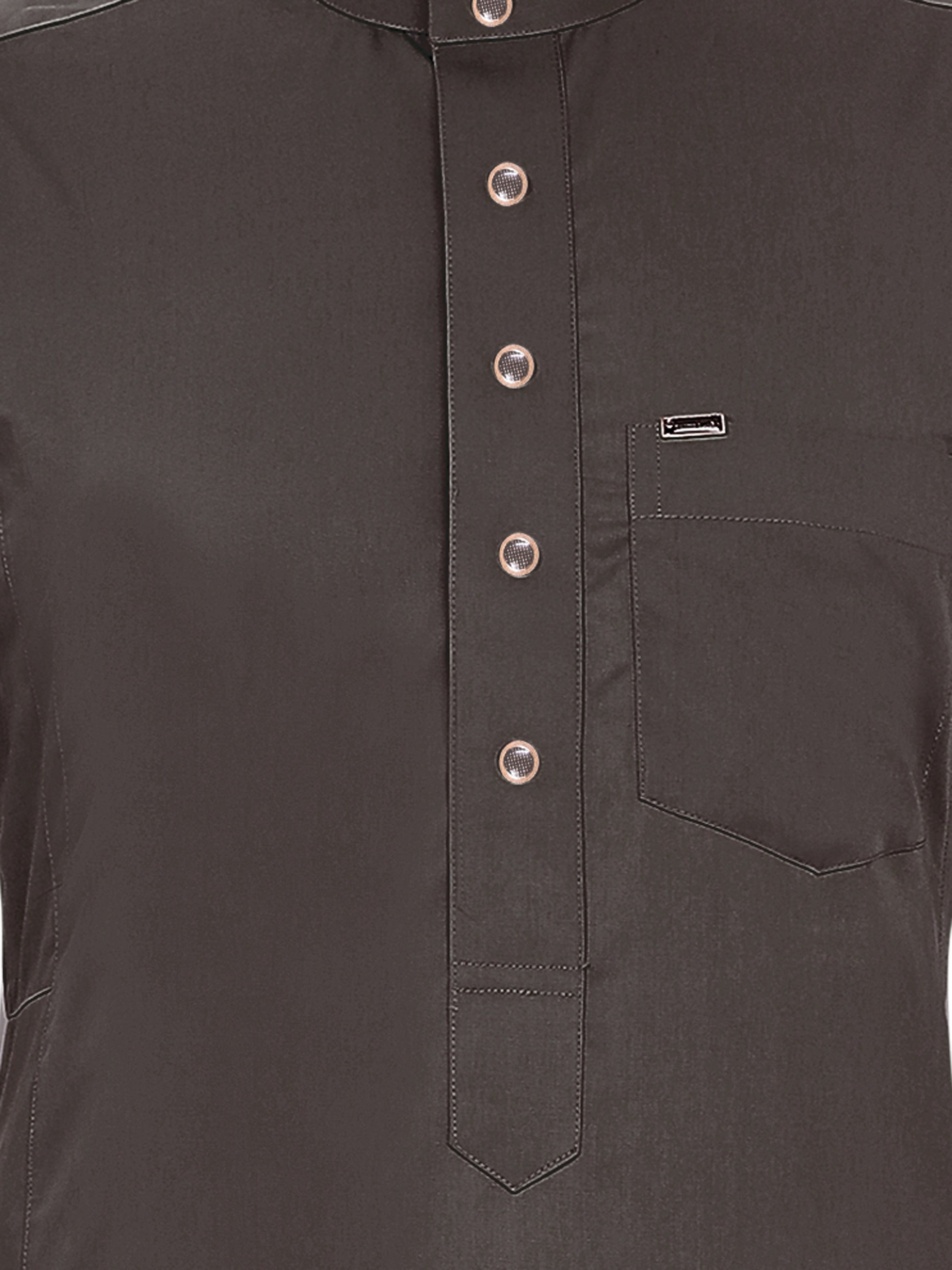 Cufflink thobes are traditional garments worn by Arabs, known for their distinctive design and comfort Brown