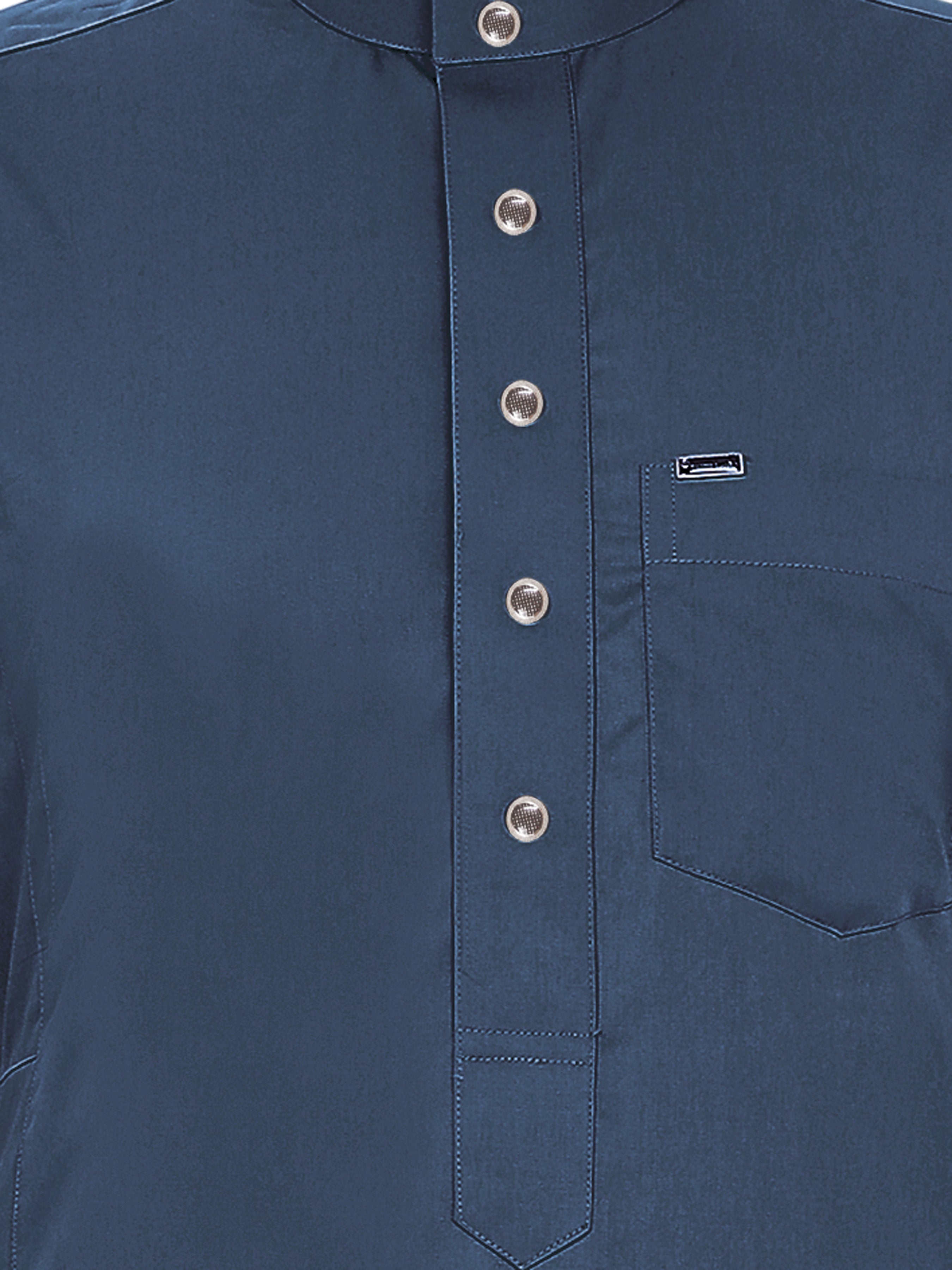 Cufflink thobes are traditional garments worn by Arabs, known for their distinctive design and comfort Patrole Blue